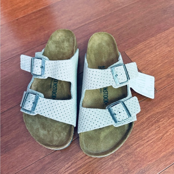 Birkenstock men Arizona Pin Dot Slide Sandals in Stone Coin Eu 41 US 8-8.5 - Picture 4 of 10